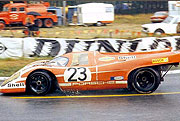 Hans Herrmann im Siegerwagen von Le Mans 1970, ein Porsche 917 .